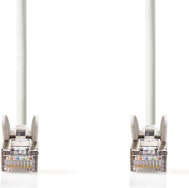 Actual product image Nedis Cat 5e cable | SF/UTP | RJ45 plug | RJ45 plug | 0.50 m | round | PVC | White | plastic bag (SF/UTP, CAT5e, 0.50 m)