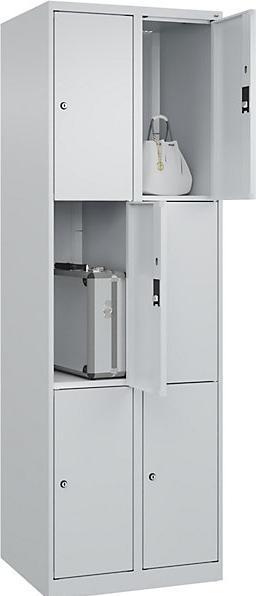 Actual product image C+P CP Classic Plus locker cabinet light grey 080000-203 S10008, 9 lockers 60.0 x 50.0 x 185.0 (60 x 50 x 185 cm)