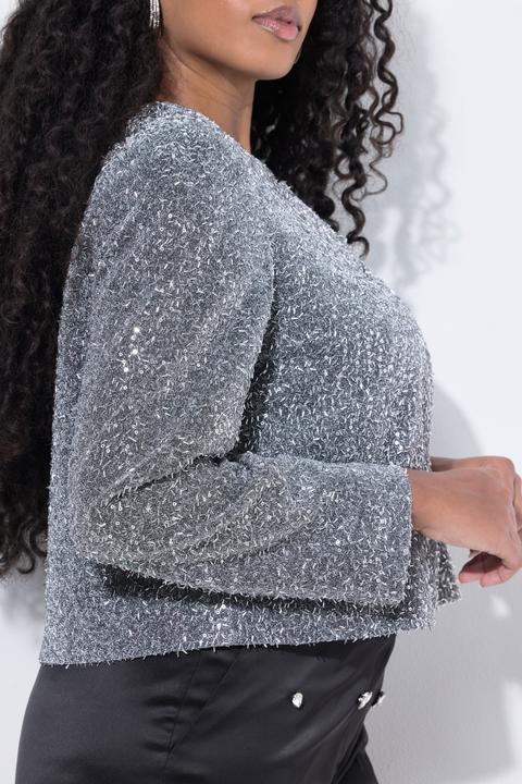 Actual product image Ulla Popken Beaded Boucle Textured Jacket (46, 48)
