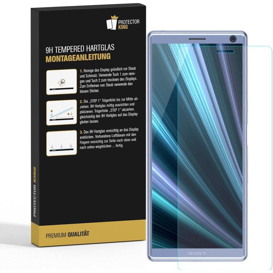 Thumbnail - Protectorking 3x echtes Tempered 9H Panzerhartglas 3D KLAR (3 Stück, Sony Xperia 10), Smartphone Schutzfolie, Transparen...