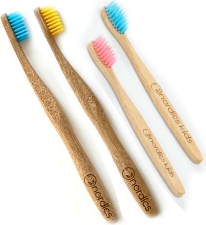 Produktbild Nordics Family Pack 4 Bambus Zahnbürsten soft medium (Mittel, 2x)