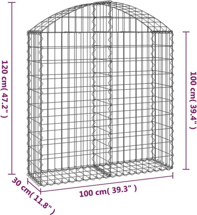 Produktbild vidaXL Gabionenkorb