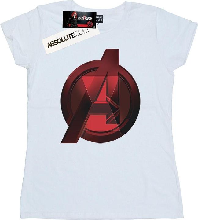 Actual product image Womens/Ladies Black Widow Movie Avengers Logo Cotton T-Shirt (S)