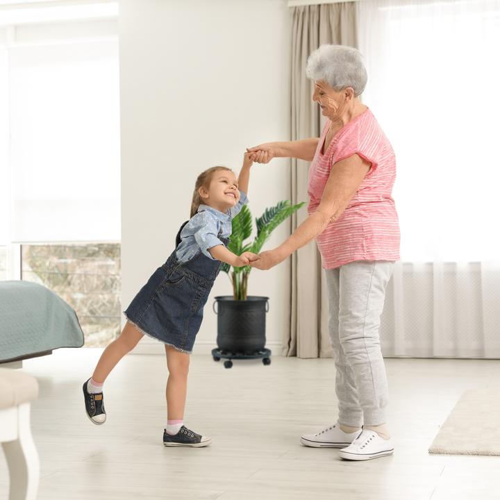 Image du produit Relaxdays Support roulant plantes rond, en métal