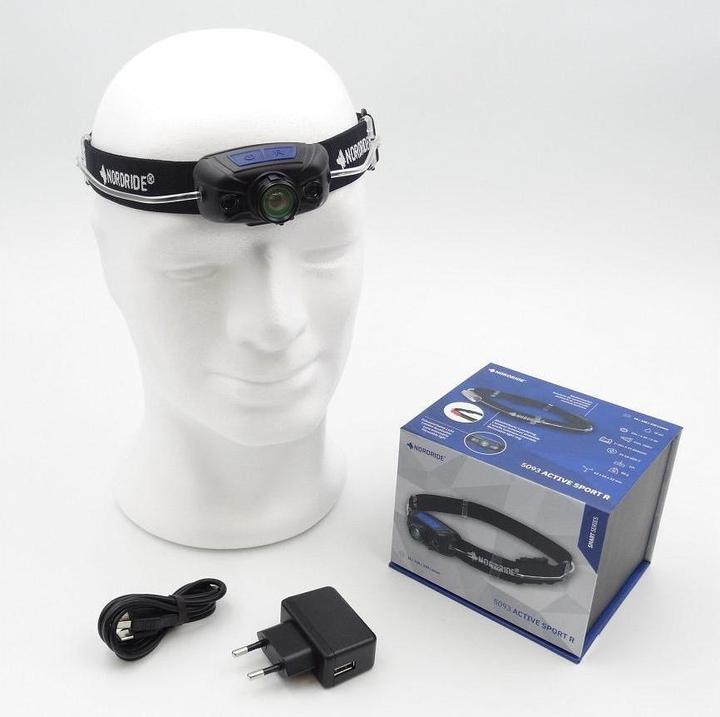 Immagine prodotto Nordride Lampada frontale LED Active Sport R, 330 lumen, IP65, nero (330 lm)