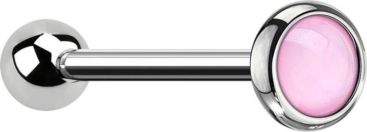 Image du produit Star Piercing Micro Barbell silber mit Epoxidstein pink (sans laiton, Acier chirurgical 316L)