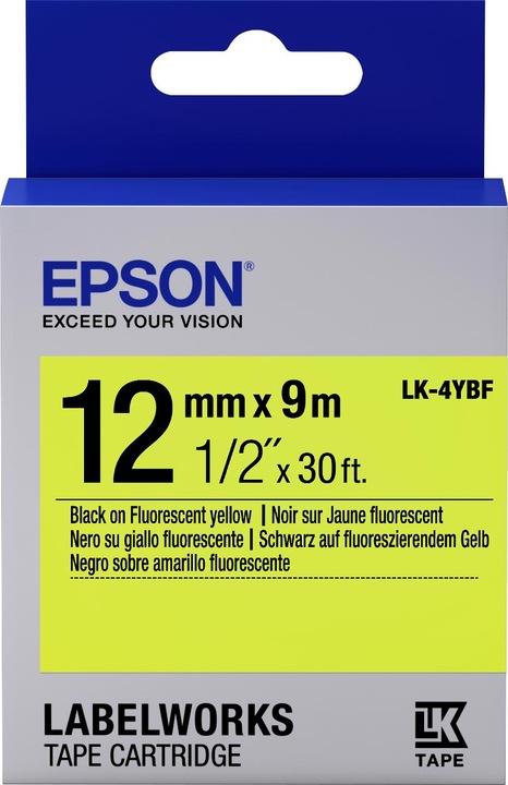 Epson Label Cassette Lk-4ybf (1.20 cm, Multicoloured)