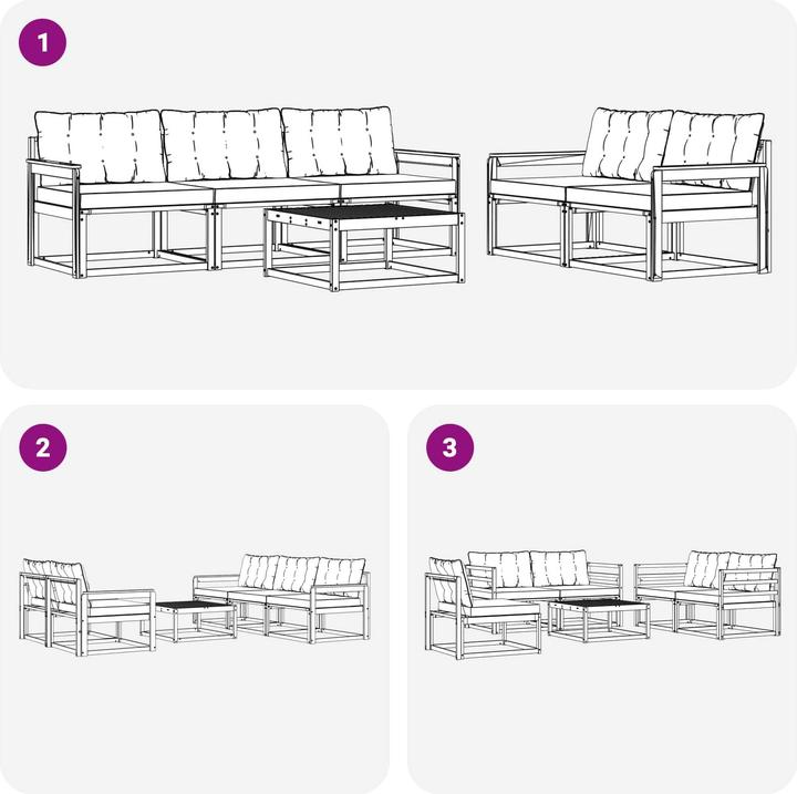 Produktbild vidaXL Outdoor-Sofa