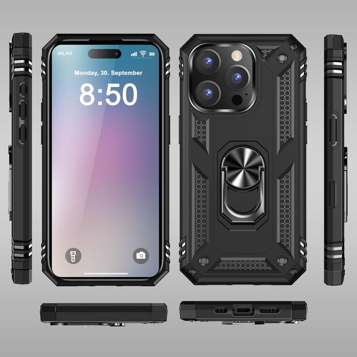 Actual product image Nalia Shockproof Military Style Ring Cover (Apple iPhone 16 Pro)