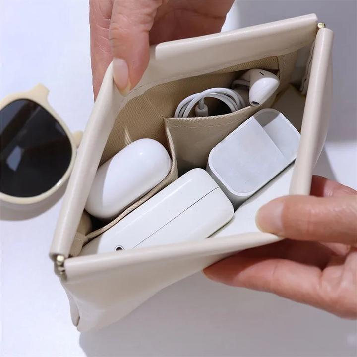 Actual product image Only-Bags.Store Data cable Storage bag automatically closes wired headphones Carrying case Charger