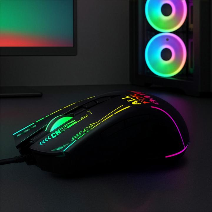 Immagine prodotto Wozinsky WMGK-7200 Kabelgebundene optische Gaming-Maus, 7200 DPI, Schwarz (Cablato)