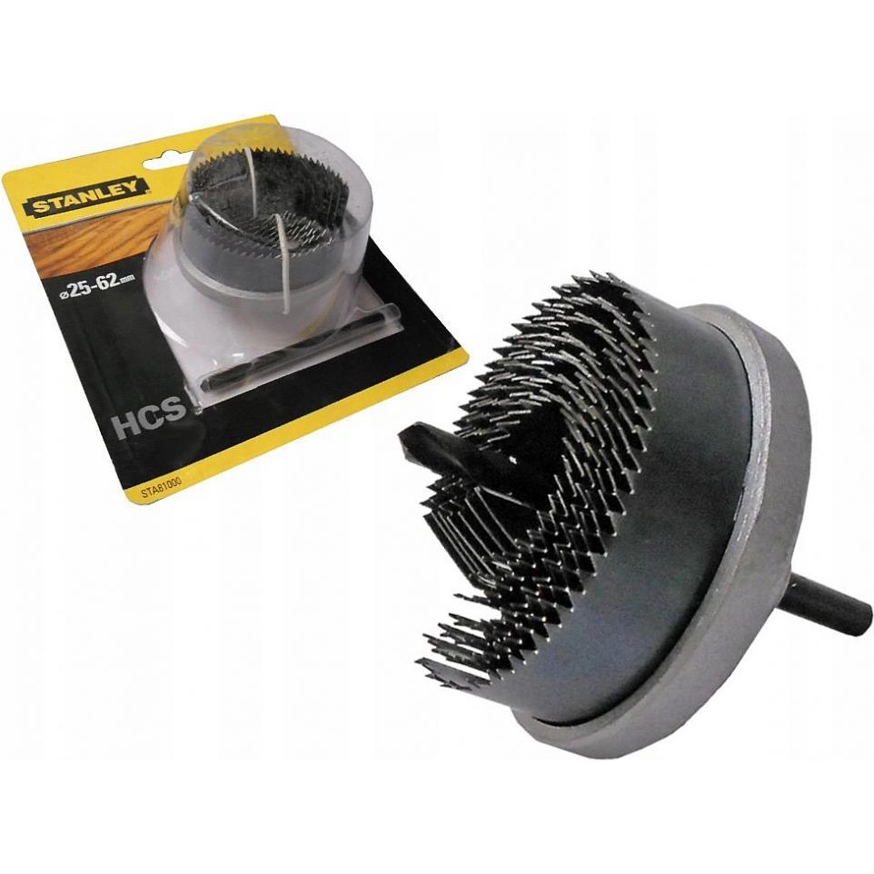 Stanley, Bohrereinsatz, 7 brocas de campana de acero al carbono para madera (25, 32, 38, 45, 50, 56, 62 mm)