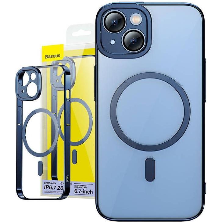 Baseus Glitter Series Magnetic Case iP14 (Apple iPhone 14 Plus), Smartphone Hülle, Blau