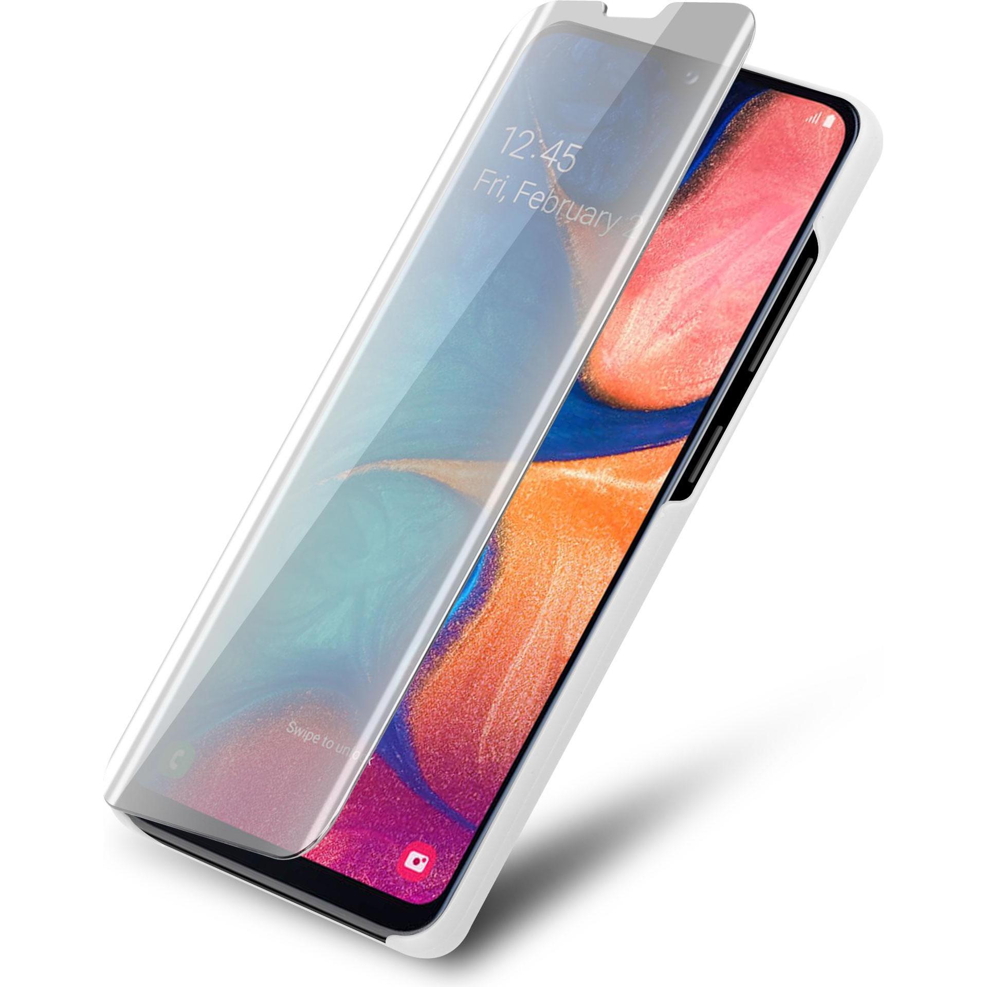 Thumbnail - Cadorabo Book Smart View Spiegel Cover (Samsung Galaxy A20e), Smartphone Hülle, Silber