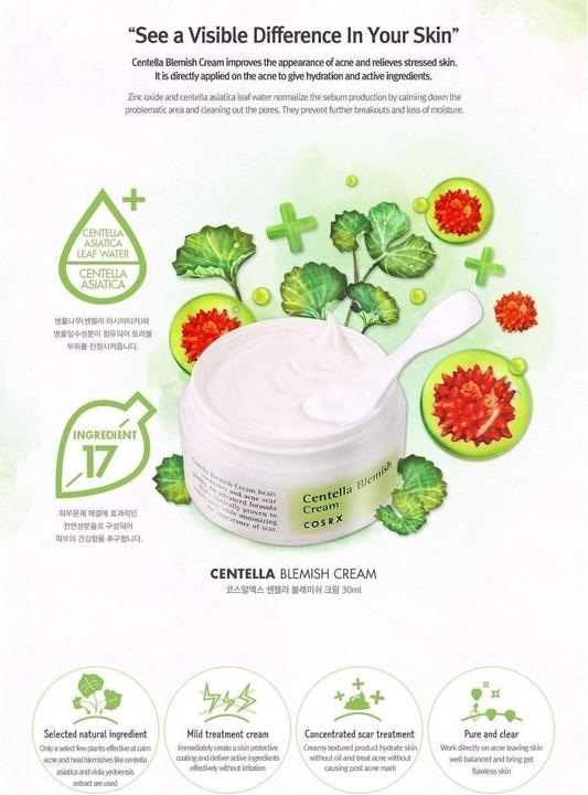 Produktbild Cosrx Centella Blemish Cream (30 ml, 24h Creme)