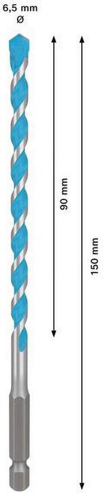 Actual product image Bosch Professional Zubehör Expert HEX-9 Multi Construction drill bit, 6.5 x 90 x 150 mm (6.5 millimetres)