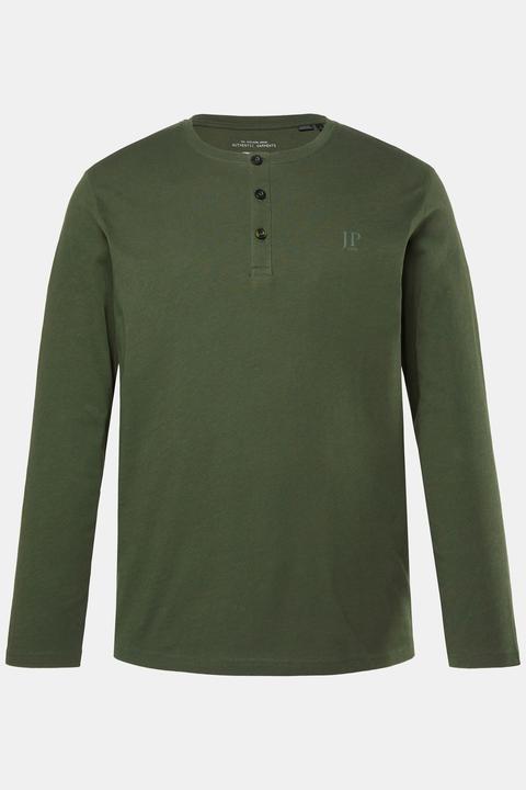 Produktbild JP1880 Henley, Basic, Shirt, Langarm, Knopfleiste, bis 8XL (8XL)