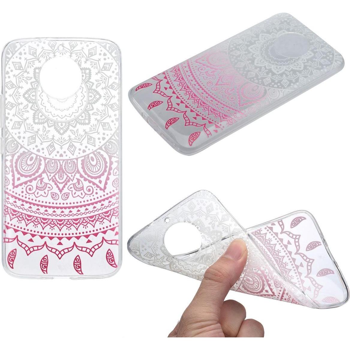 Thumbnail - König Design Motorola Moto G6 Hülle Case Handy Cover Schutz Tasche Schutzhülle Henna Weiss (Motorola Moto G6), Smartphon...