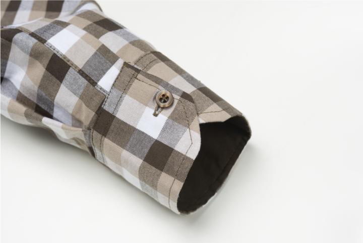 Immagine prodotto Planam Camicia country manica 1/1 a scacchi in pietra 47/48 49/50 (50)