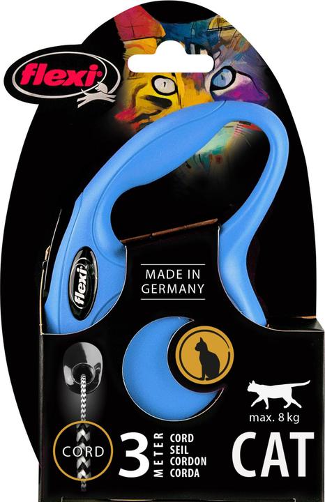 Produktbild Flexi CAT Classic Seil XS, 3m, blau max 8kg (XS, Katze, Spazieren)