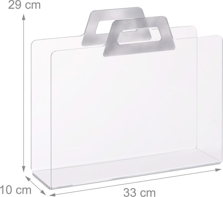 Immagine prodotto Relaxdays Portariviste, 2 Impugnature (33 x 10 x 29 cm)