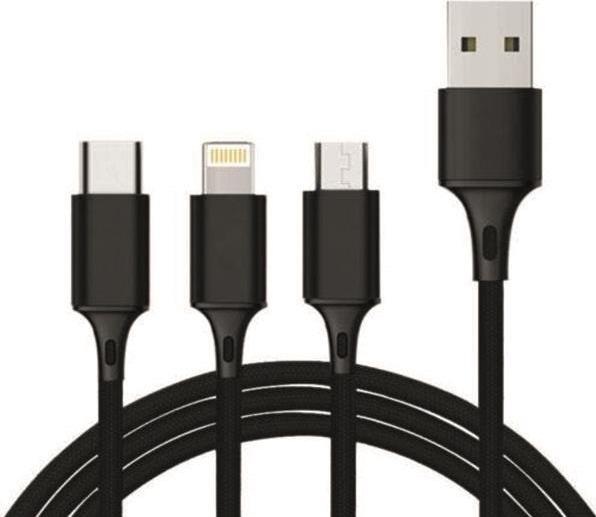 Produktbild picked. 3 in 1 Multicharger USB-Cable (1.20 m)