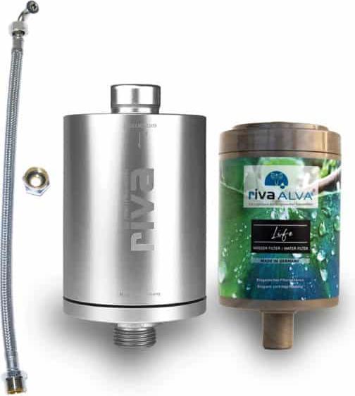 Riva Trinkwasserfilter rivaALVA LIFE - Metallgehäuse mit Filterkartusche und Schlauchanschluss-Set