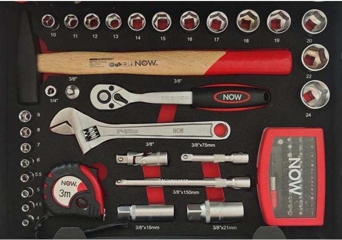 Productafbeelding Nordwest Gereedschapsassortiment 105 stuks in aluminium frame Koffer NU (105 onderdelen)