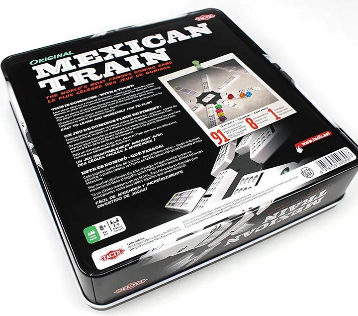 Produktbild Tactic Mexican Train Tin Box (Deutsch, Englisch, Französisch, Italienisch, 2 - 8 Spieler)