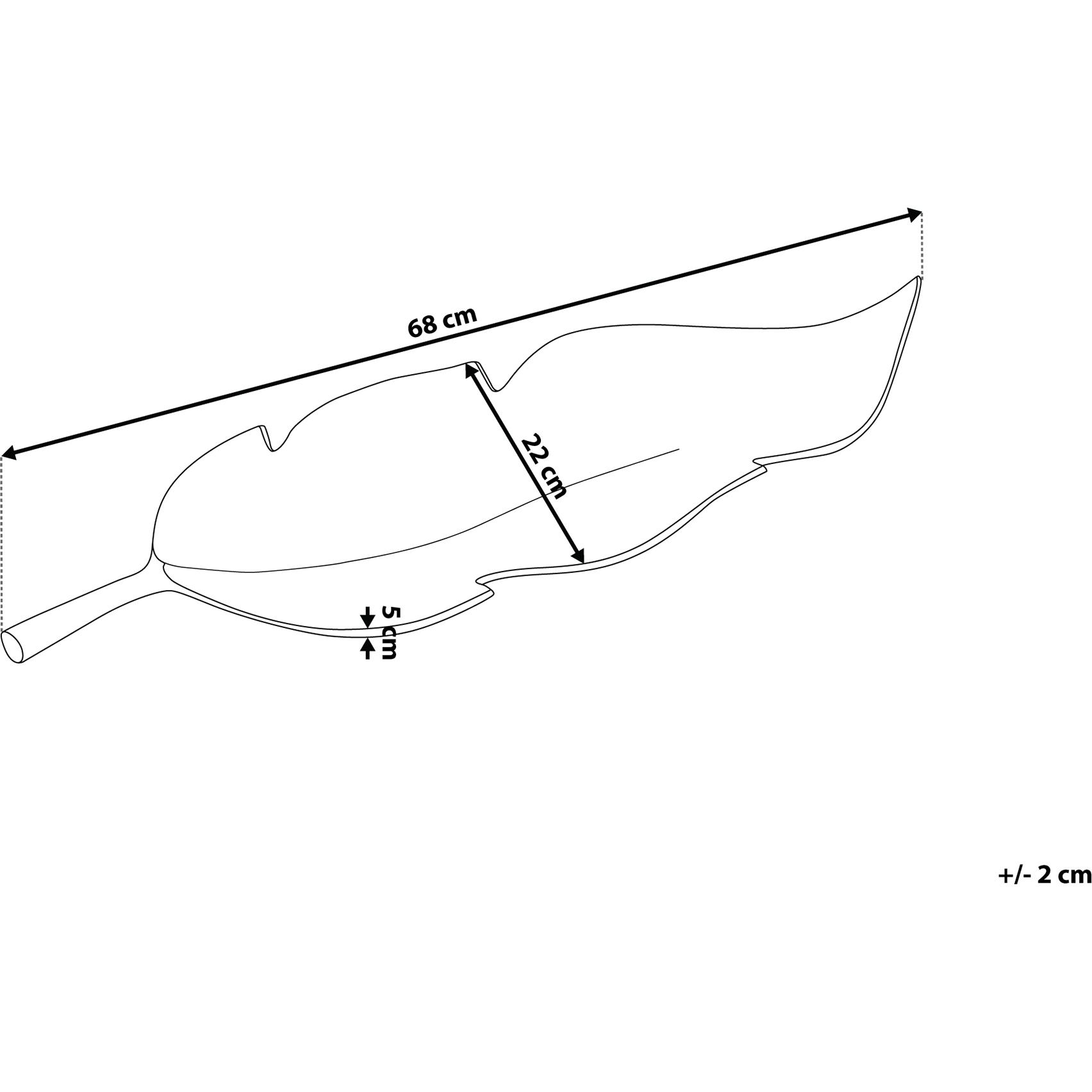 Thumbnail - Beliani, Dekoschale, Dekoschale Aluminium silber Blatt 70 cm AMRUS