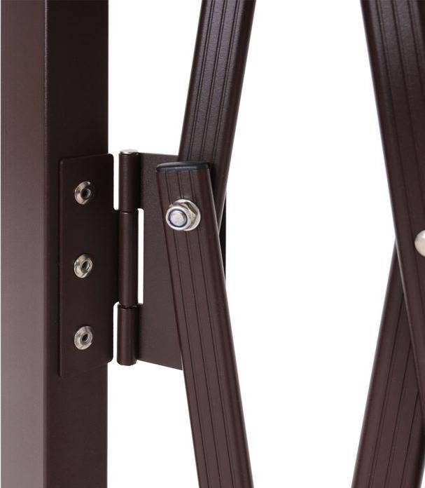 Produktbild Mendler Alu Absperrgitter HWC-K56, ausziehbar schwenkbar Stahl 103x31-200x31cm, braun