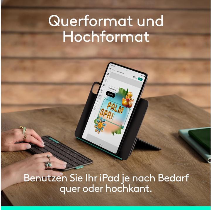 Immagine prodotto Logitech Flip Folio (CH, iPad Pro 11 2024 (M4), iPad Air 11 2024 (M2), iPad Air 11 2025, iPad Air 2022 (5a generazione))