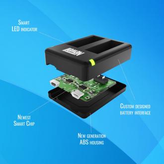 Produktbild Newell Battery SDC-USB AHDBT-901 Dual Channel Charger for GoPro HERO 9 Black (Kamera Akku Ladegerät)