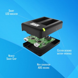 Actual product image Newell Battery SDC-USB AHDBT-901 Dual Channel Charger for GoPro HERO 9 Black (Charger)