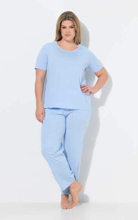 Produktbild Ulla Popken Pyjama, Punkte, Rundhalsausschnitt, Halbarm (62)