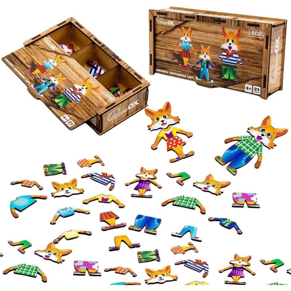 PuzzleOk Holzpuzzle - Füchse (54619325)