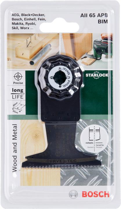 Immagine prodotto Bosch Zubehör Lama per taglio a tuffo StarlockPlus BIM PAII 65 APB Legno e metallo, 65 x 50 mm