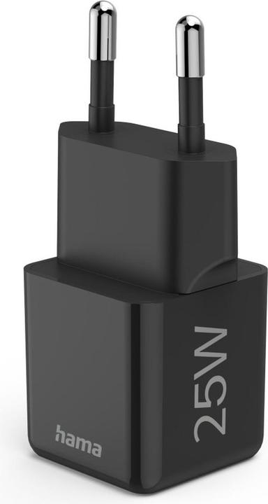 Produktbild Hama Schnellladegerät, USB-C, PD/Qualcomm®, Super-Mini-Charger, 25 W, Schwarz (25 W, 1 Port)