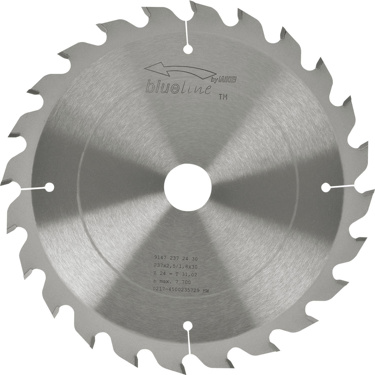 Ake, Sägeblatt, Kreissägeblatt HW ø 237 x 1,8 x 30 mm Z24 Wechselzahn (WZ) positiv