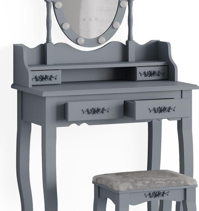 Immagine prodotto Vicco Maggie con illuminazione a LED e sgabello (75 x 40 x 146,5 cm)