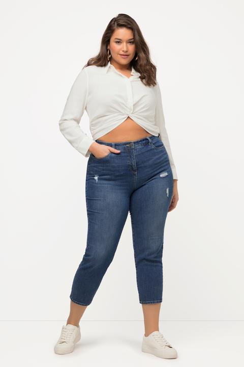 Produktbild Ulla Popken Hemdbluse, Knoten, kurz, Hemdkragen, Langarm (50, 52)
