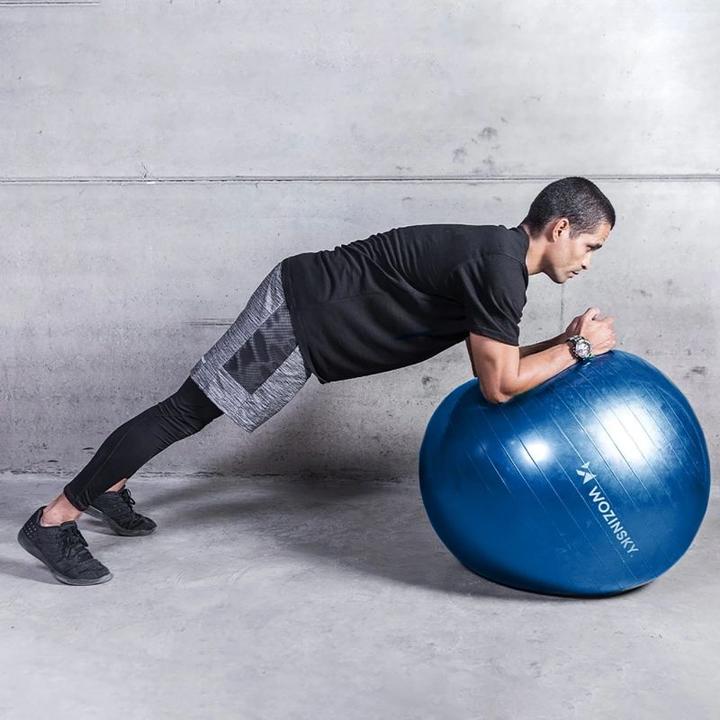 Actual product image Wozinsky gymnastic ball 65 cm for rehabilitation exercises blue (65 cm)