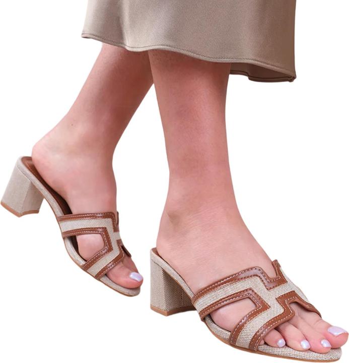 Actual product image Where's That From Womens/Ladies Drama Cut Out PU Wide Block Heel Sandals (40)