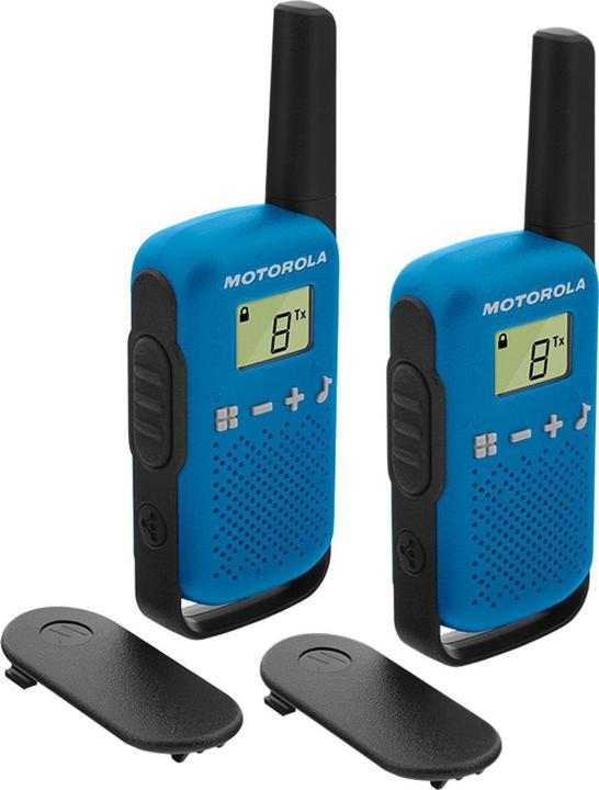Image du produit Motorola TALKABOUT T42 BLUE Paquet radio PMR portable avec 2 pièces + pad autocollant cadeau bleu