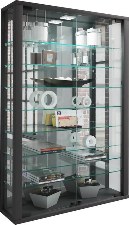 Immagine prodotto VCM Collezione Vetrina a muro Legno Vetro Vitrosa Mini Specchio (59 x 18 x 91 cm)