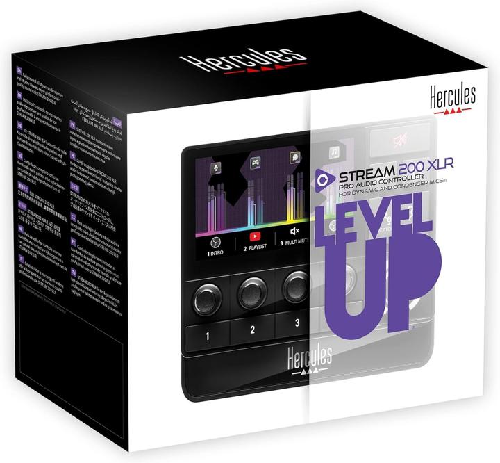 Actual product image Hercules Mixer control Stream 200 XLR Audio Controller retail