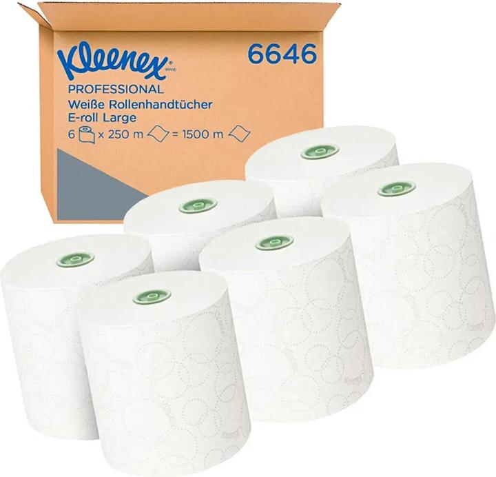Produktbild Kimberly-Clark Kleenex Papierhandtuchrollen 1-lagig weiss (6x)