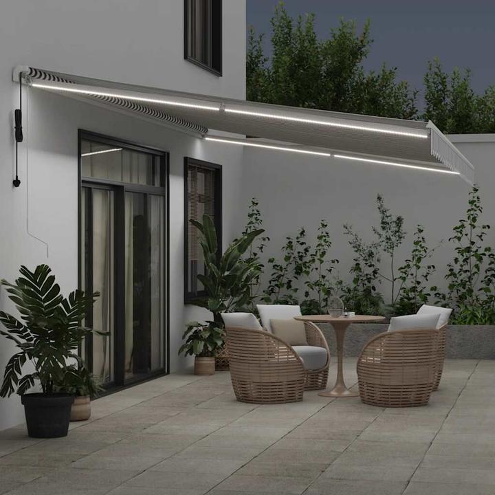Produktbild vidaXL Markise Gelenkarmmarkise Sonnenmarkise Automatisch mit LED 600x300cm (6 m)