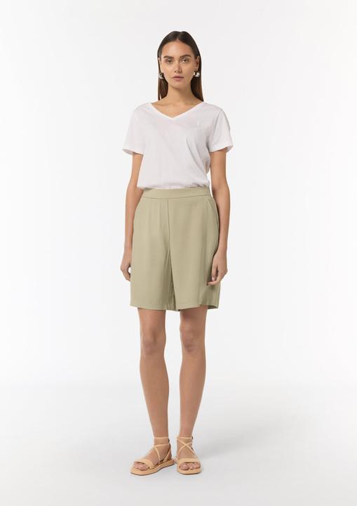 Image du produit Comma Hose Weite Bermuda aus fliessendem Viskosetwill (36)