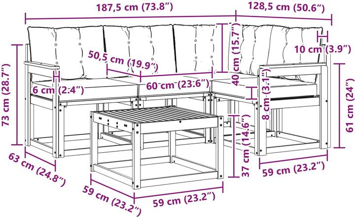 Immagine prodotto vidaXL Outdoor-Sofa